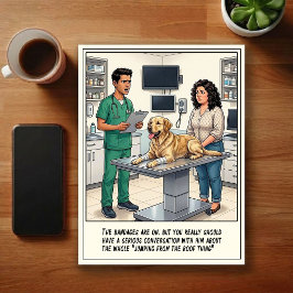 Veterinär jouräventyr tecknad serie vykort