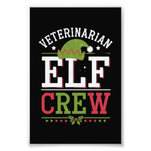 Veterinär Jul Elf Veterinärtekniker Fototryck