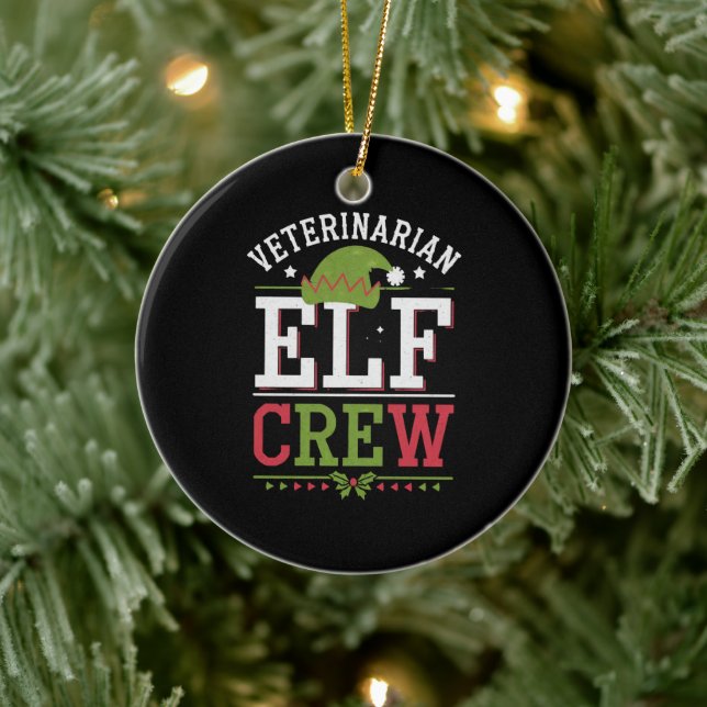 Veterinär Jul Elf Veterinärtekniker Julgransprydnad Keramik (Träd)