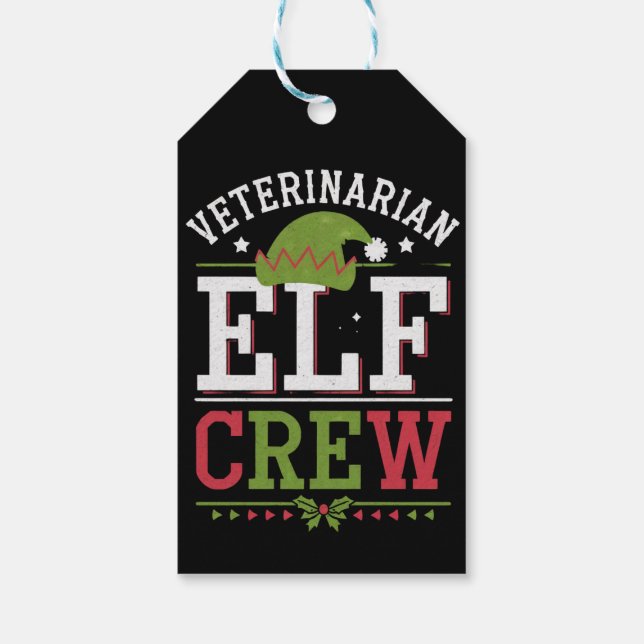 Veterinär Jul Elf Veterinärtekniker Presentetikett (Baksidan)