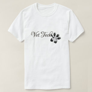 Veterinär- kor och tass för teknikerVetTech T-shirt