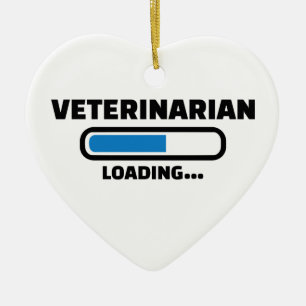 Veterinär- ladda julgransprydnad keramik