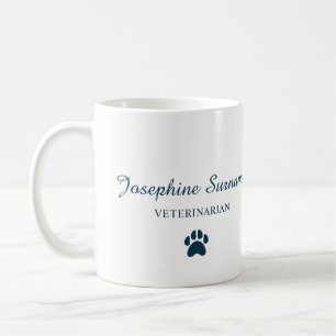 Veterinär Läkare Vet Håller Valp Anpassat Namn Kaffemugg