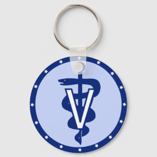 veterinär- logotyp 2 nyckelring