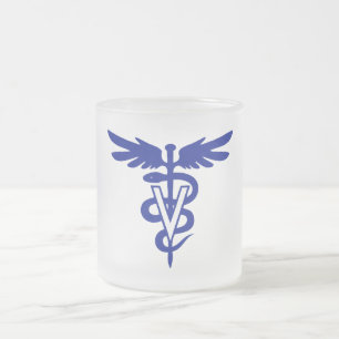 veterinär- logotyp 4 frostad glasmugg