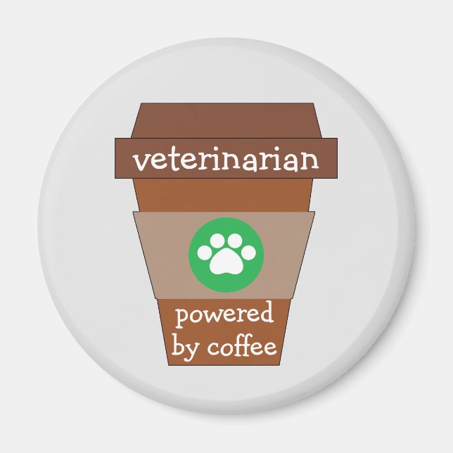 Veterinär med kafé magnet (Framsidan)