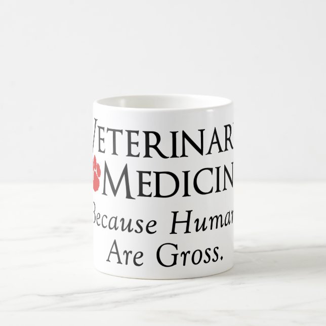 Veterinär- medicin. Därför att människor är Kaffemugg (Center)