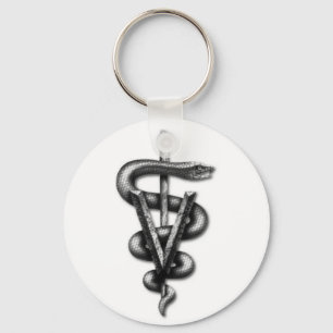 Veterinär- medicinlogotyp nyckelring