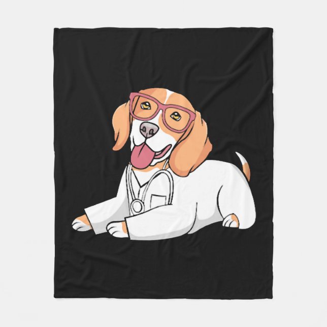 Veterinär Medicinsk receptionist Fleecefilt (Framsidan)