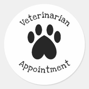 Veterinär Möte kalenderspärrar Runt Klistermärke