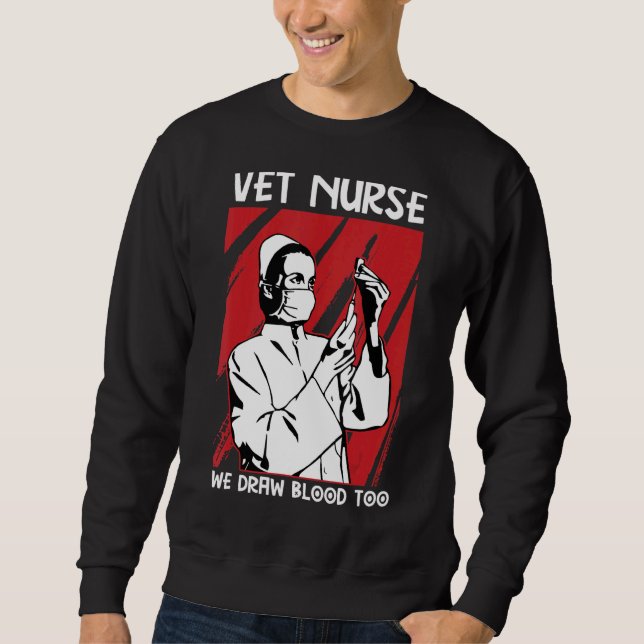 Veterinär Nurse Pet Animal Nurses Vet Assistan Lång Ärmad Tröja (Framsida)
