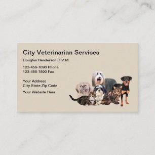 Veterinär Ny Möte Hund och katt Visitkort