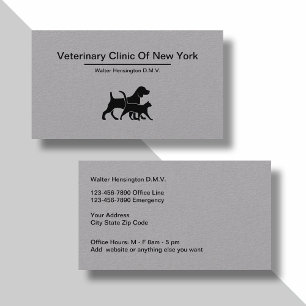 Veterinär- och djursjukhus visitkort