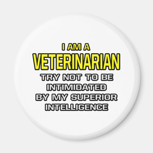 Veterinär.. överlägsen intelligens magnet (Framsidan)