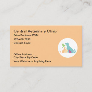 Veterinär Pastellfärg Visitkort
