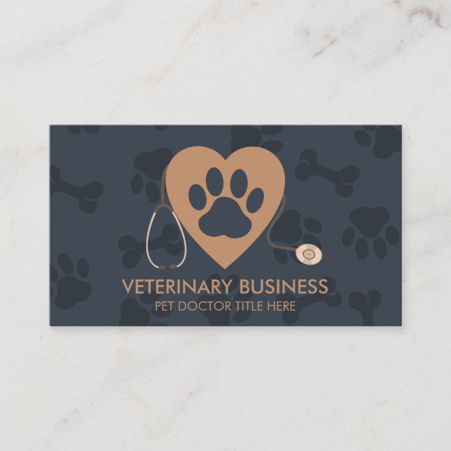 Veterinär Paw Pet Doktor Visitkort (Framsida)