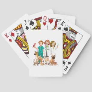 Veterinär People Background Casinokort