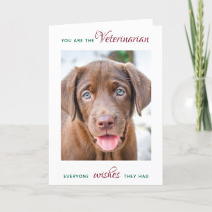Veterinär Personlig Jul Pet Photo Helgkort