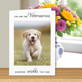 Veterinär Personlig Veterinär Pet Photo Tack Kort