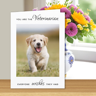 Veterinär Personlig Veterinär Pet Photo Tack Kort