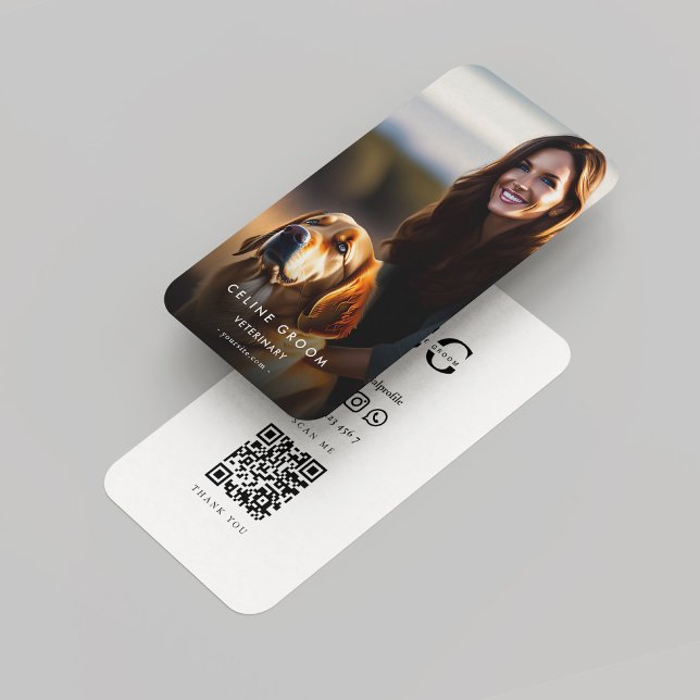 Veterinär Pet Groom Care | Hund Expert Qr (Veterinarian Pet Groom Care | Dog Expert Qr Calling Card
)