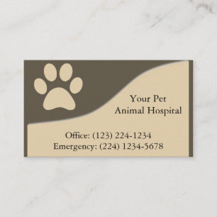 Veterinär Pet Service Affärskort Visitkort