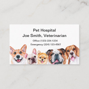 Veterinär Pet Service Affärskort Visitkort