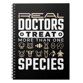 Veterinär Real Läkare behandlar fler än en art Anteckningsbok