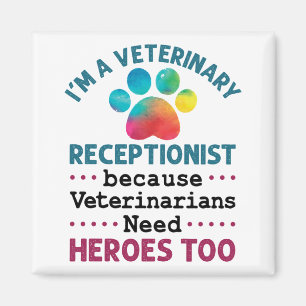 Veterinär Receptionist Cute Apprecision Tass Magnet