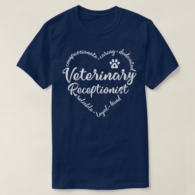 veterinär receptionist t shirt (Design framsida)