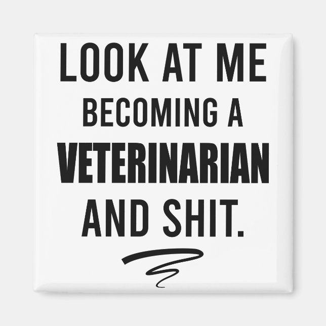 Veterinär Shirt Funny Vet Studenten Gift Shirt Magnet (Framsidan)
