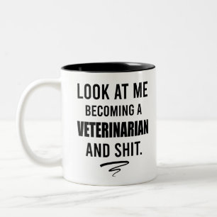 Veterinär Shirt Funny Vet Studenten Gift Shirt Två-Tonad Mugg