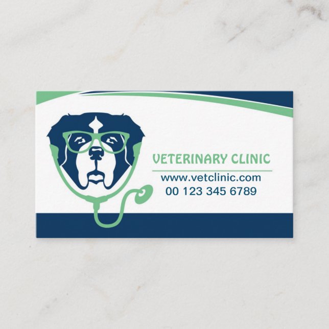 veterinär sjukhus visitkort (Framsida)