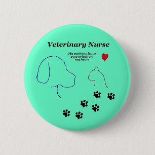 Veterinär- Sjuksköterska-Tass tryck på min hjä Knapp