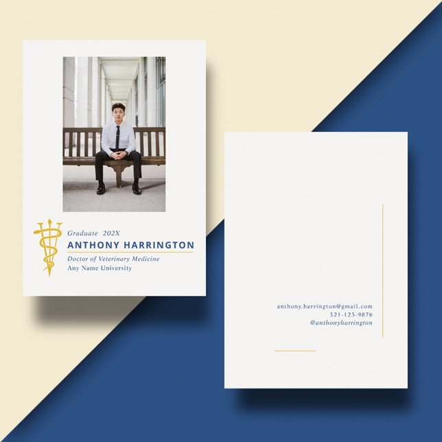 Veterinär Studenten Aggie Blue Guld Meddelande (Skapare uppladdad)