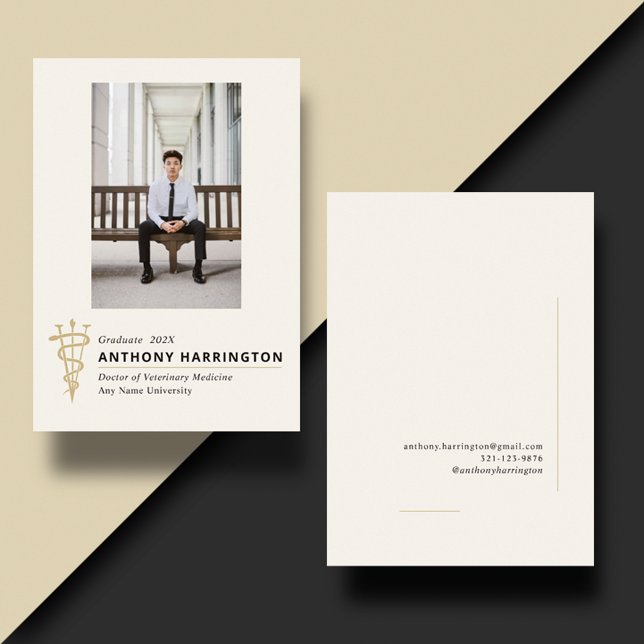 Veterinär Studenten Black Guld Meddelande (Skapare uppladdad)