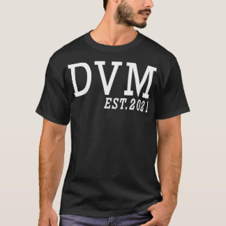 Veterinär Studenten DVM Est 2021 Doktor of Vet T Shirt