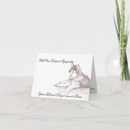 Veterinär Sympathy Card Husky för Hundägare Kort