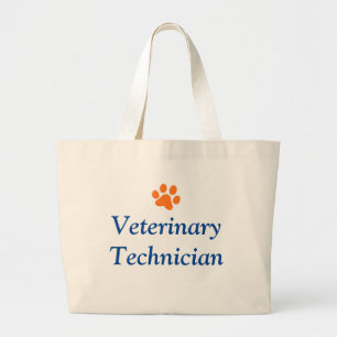 Veterinär- tekniker med det orange tasstrycket jumbo tygkasse