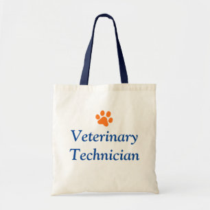 Veterinär- tekniker med det orange tasstrycket tygkasse
