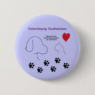 Veterinär- tekniker - tass avtryck på min hjärt knapp
