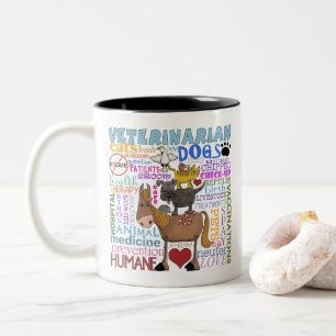 Veterinär-Tunnelbanan Art Vet Termer Två-Tonad Mugg