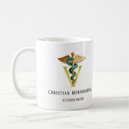 Veterinär V-symbol för Caduceus 1 Kaffemugg