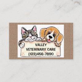 Veterinär Vet Animal Pet Möte Hund Cat Visitkort