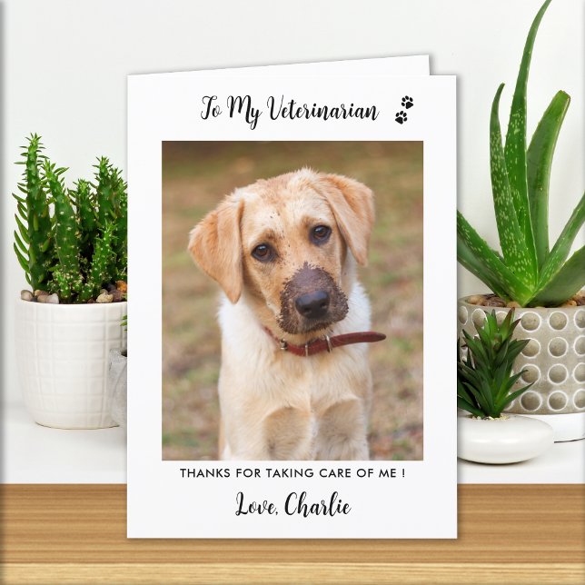 Veterinär Veterinary Personlig Pet Hund Photo Tack Kort (Skapare uppladdad)