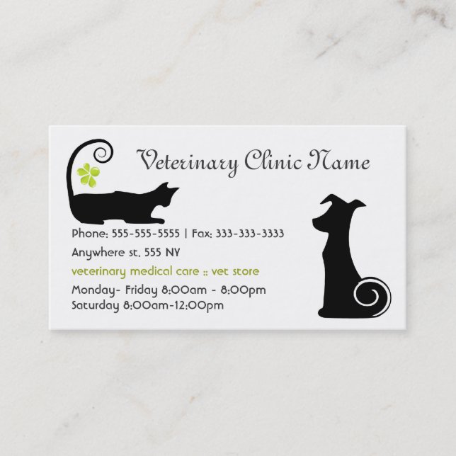 Veterinär- visitkort (Framsida)