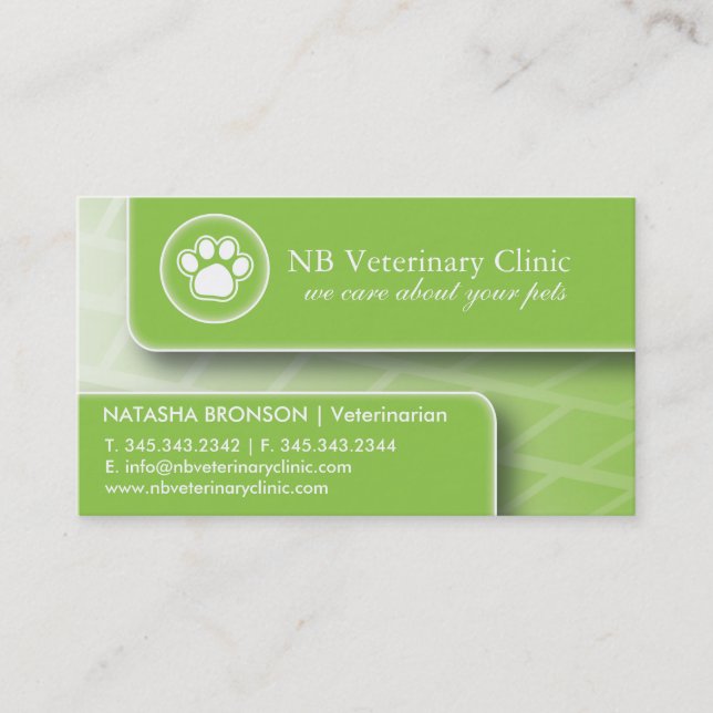 Veterinär- visitkortar tidsbeställning kort (Framsida)