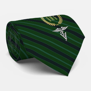 Veterinär- yrkesmässig Monogrammed grönt Slips
