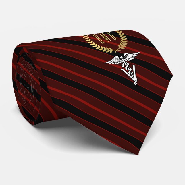 Veterinär- yrkesmässigt Monogrammed rött Slips (Rullad)