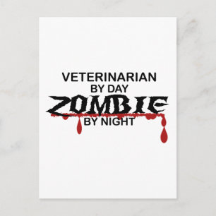 Veterinär Zombie Vykort
